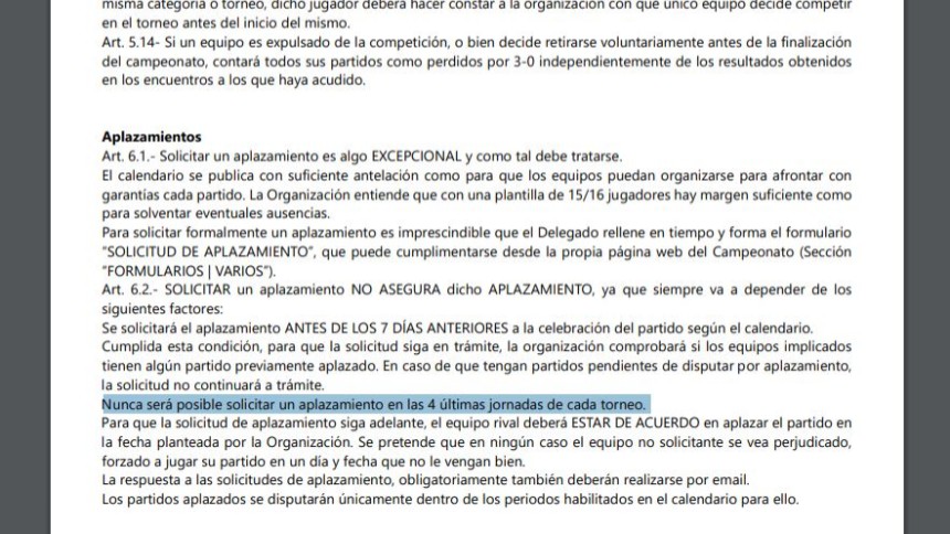 Sin aplazamientos | Últimas 4 jornadas